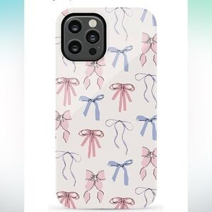 Casely - iphone 12 / 12 Pro Phone Case - Chic Bow Pattern - Pastel Bowes